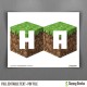 Minecraft Happy Birthday Banner with Spacers